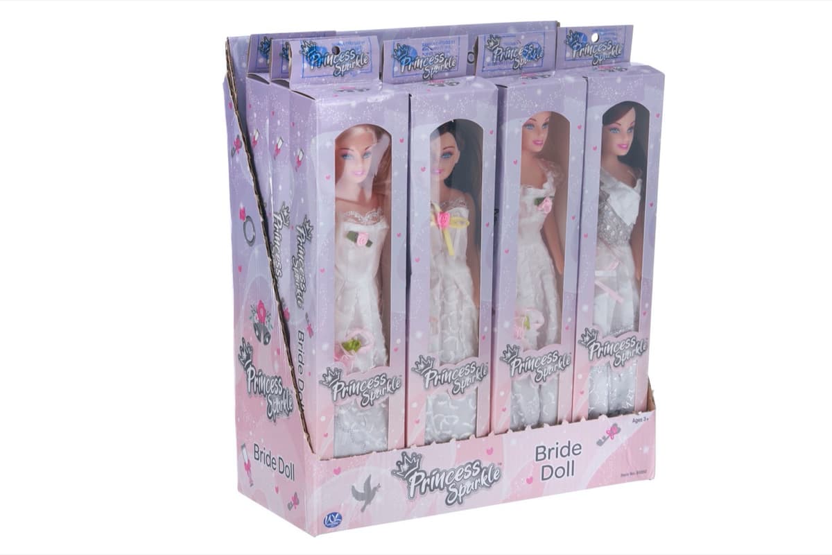 WHL 27CM Bride Doll 6 Asst Princess Sparkle Sparkle