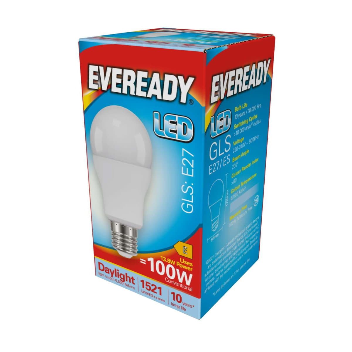 Eveready LED GLS E27 (ES) 1521lm 13.8W 6500k (Daylight)