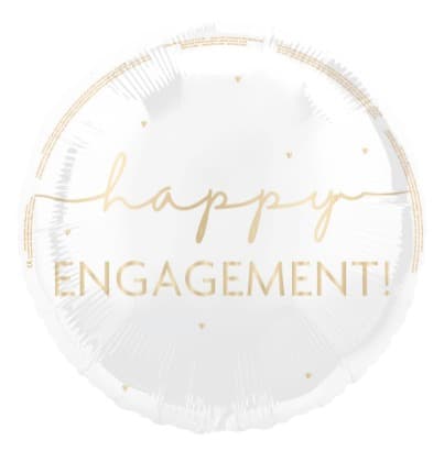 Unique Party 18" Pkg Happy Engagement Round