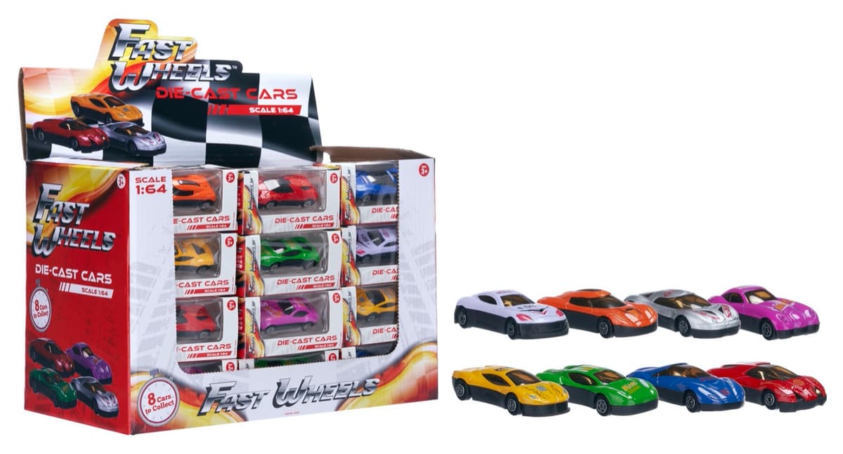WHL Boxed D/Cast Car 8 Asst Fast Wheels