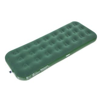 Milestone Flocked Single Airbed - Evergreen
