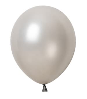 Unique Party 50 - 12" Silver Premium PRL Balloon