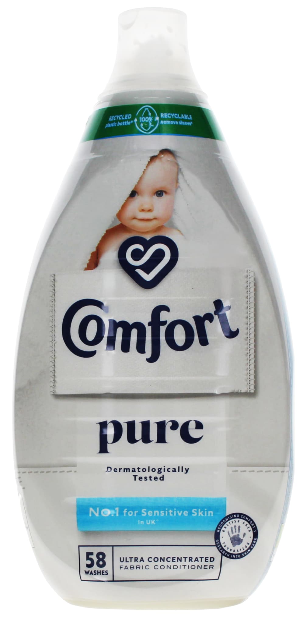 Comfort Ultra-Concentrated Fabric Conditioner Pure 58 Wash 870 ml