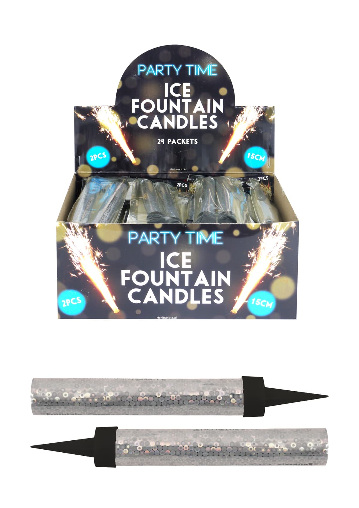 Fountain Ice Silver Sparkling 15cm 2pcs