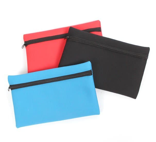 Tallon Pencil Case Neoprene 3 Assorted Blue Red Black