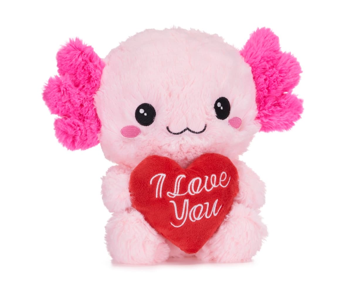 9.5" /24cm Axolotl with Red Heart