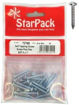 Star Pack Screw Self Tapping Pozi Pan Head Bzp 6 X 1(72188)