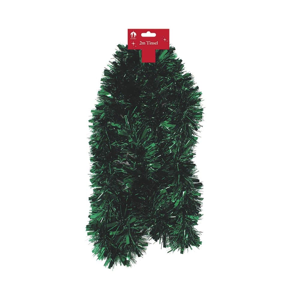Tinsel XMAS 2m Chunky - Dark Green