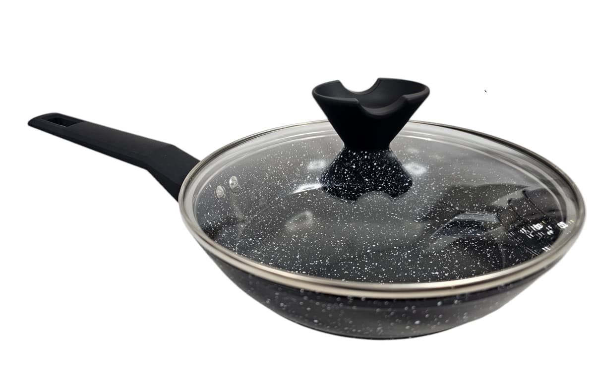 Sov 22CM Forged Wok aND lID iNDUCTION