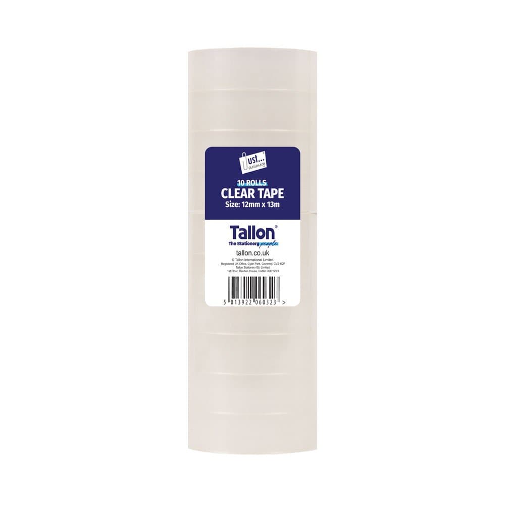 Tallon 10 Mini 13m Rolls Of Clear 12mm, 40 mic tape