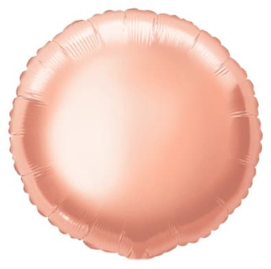 Unique Rose Gold Solid Round Foil Balloon 18" Bulk