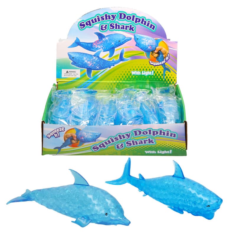 LIGHT UP SQUISHY DOLPHIN & SHARK