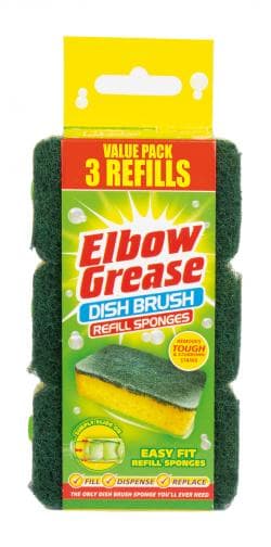 151 ELBOW GREASE DISH BRUSH REFILL 3pk