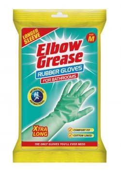 Elbow Grease 1 Pk Aqua Anti-Bac Bathroomcleaning Gloves - M