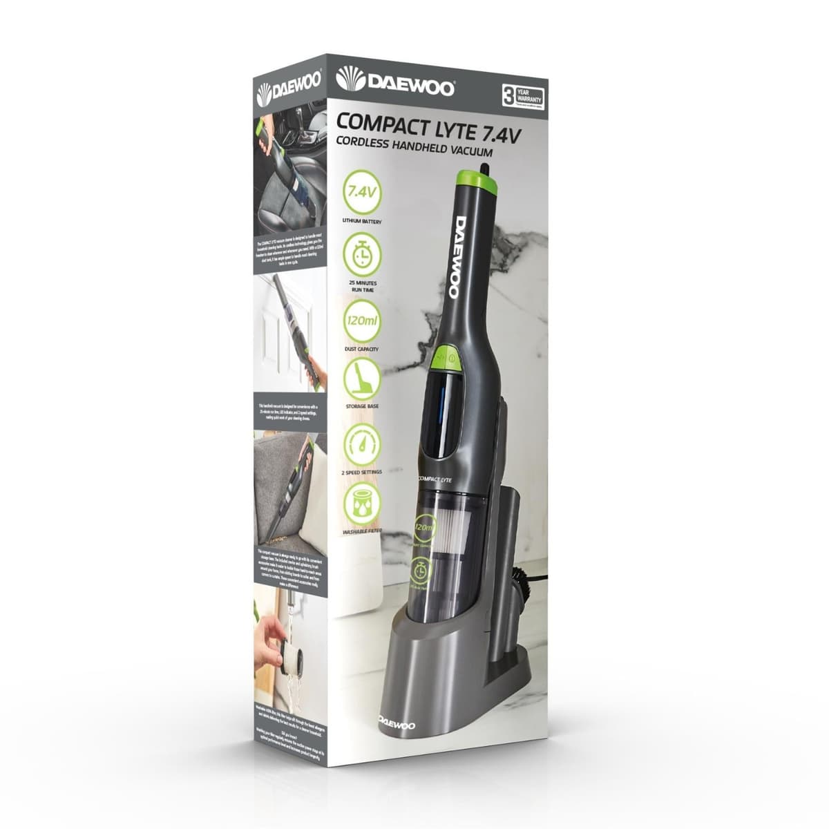 Daewoo Xr Cyclone Compact Lyte 7.4V Handheld Vacuum Cleaner