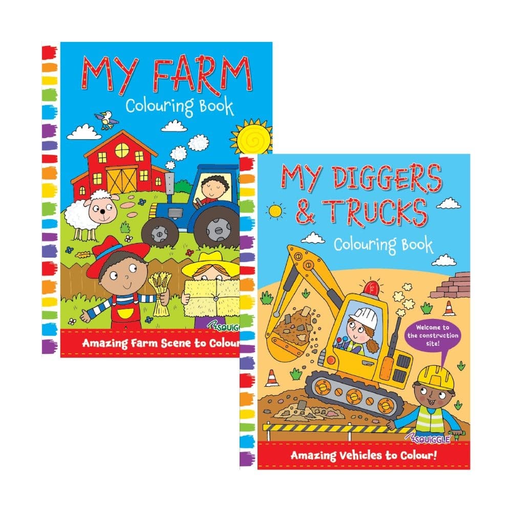 Farm & Building Site Colouring Book