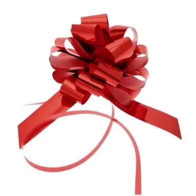 31mm Red Metallic Pull Bows Pk30