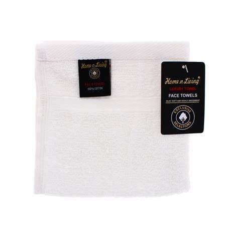 HOTEL QUALITY FACE TOWEL WHITE RY