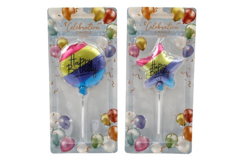Sifcon 6.5CM ASST STRIPE BDAY CANDLE