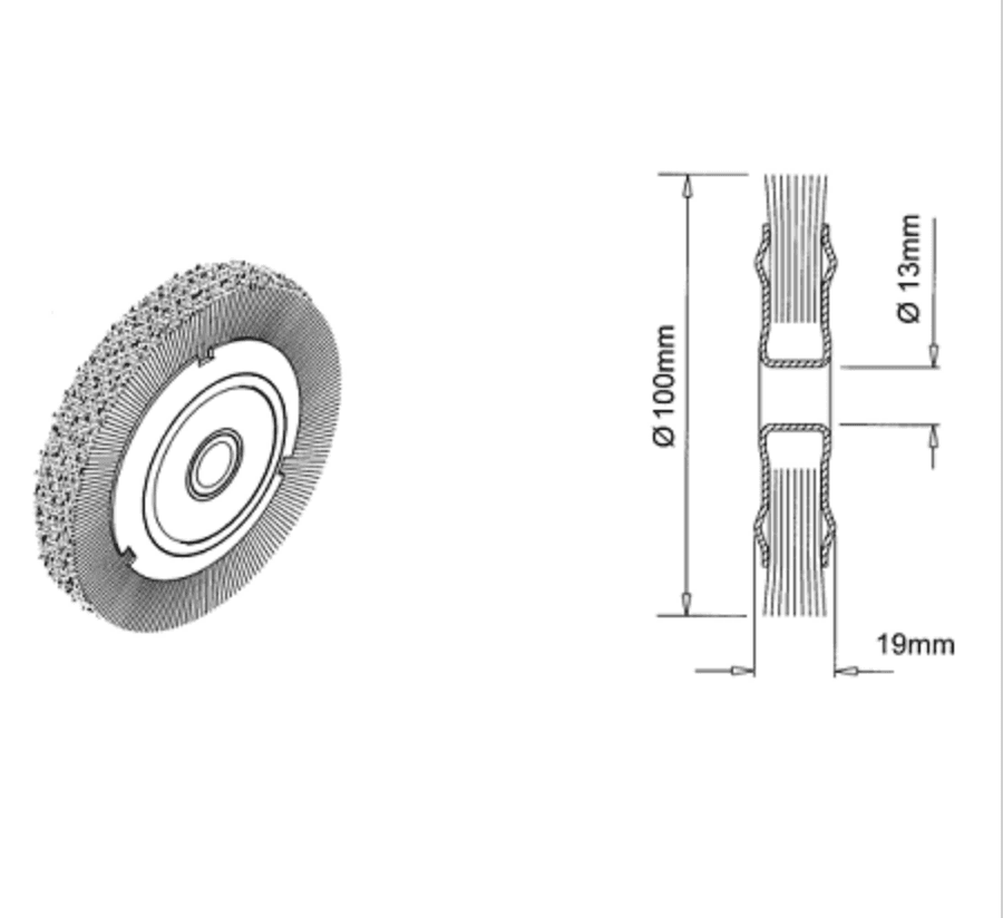 100mm Fibre Brush forRST 800 Dual
Purpose20mm New Machine