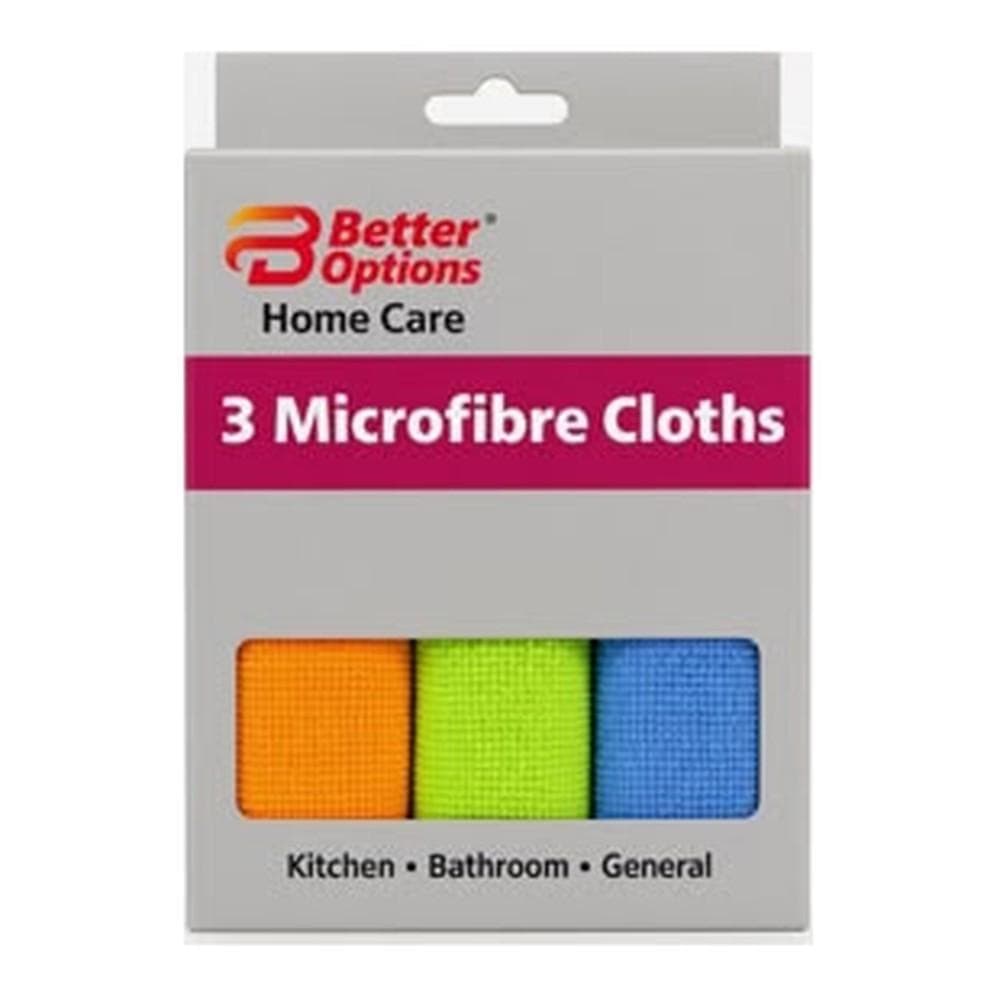 Better Options 3Pk Microfibre Cloths