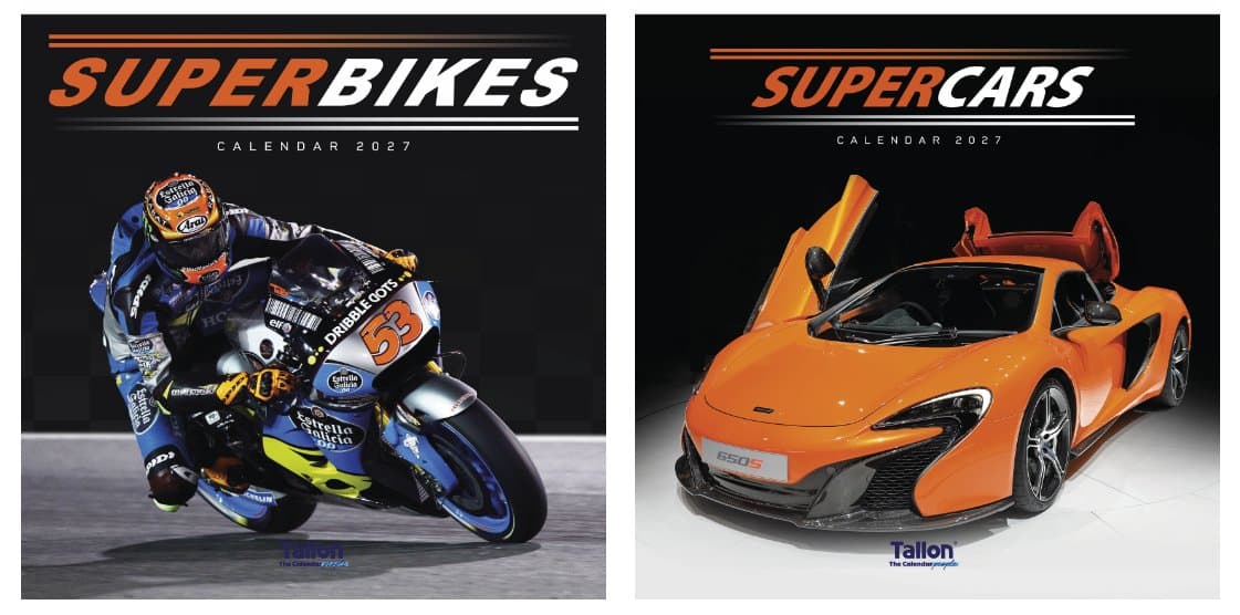 Tallon Calendar Sq Super Bikes & Fast Cars