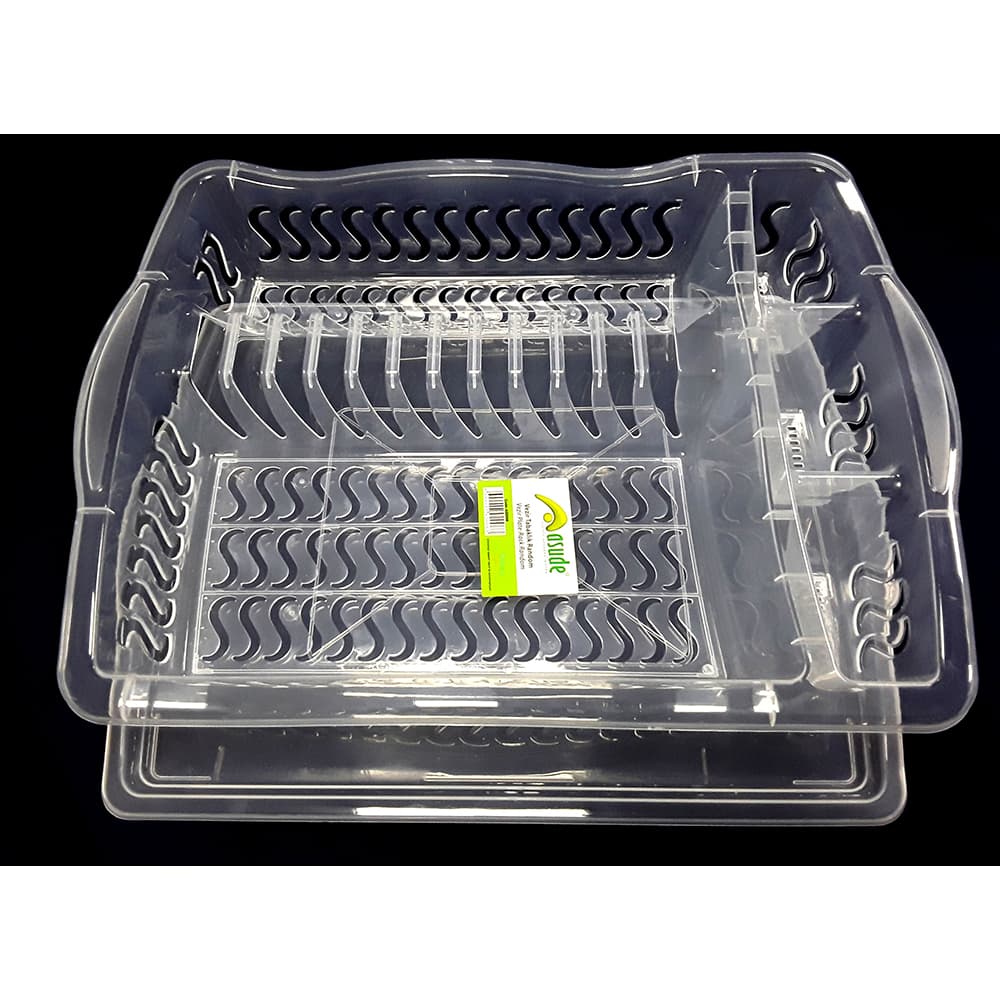 TRANSPARENT DISH DRAINER AND TRAY (MRD408)