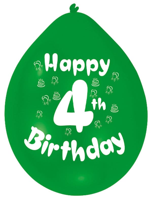 Happy 4th B'Day Minipax Balloon