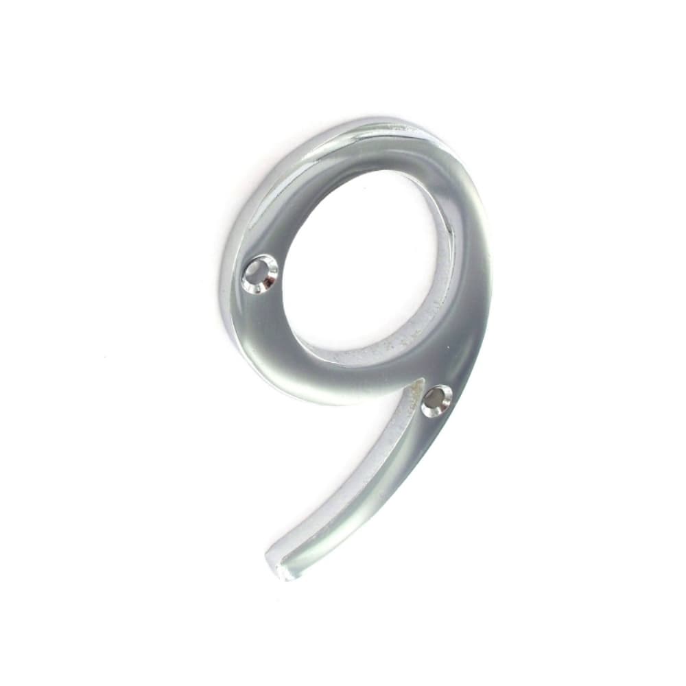 Securit 75mm Chrome Numeral No:9 (s2969)
