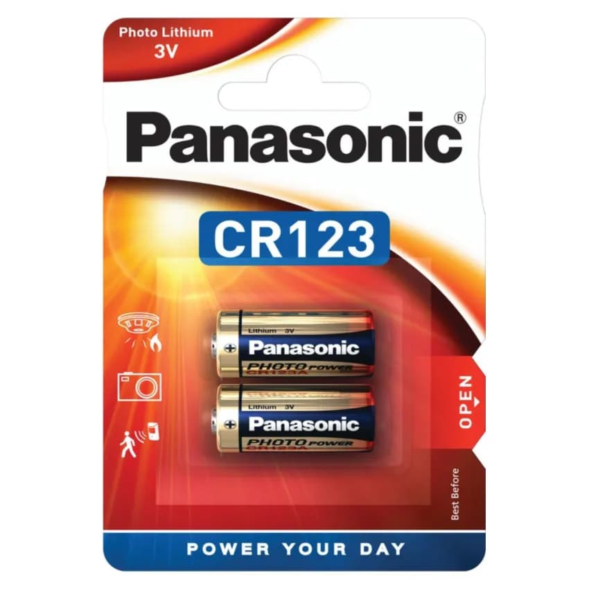 Panasonic CR123 2pk 3V Photo TWIN pack Lithium Batt