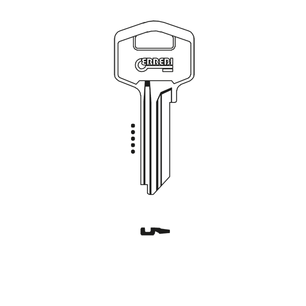 5 Pin Cylinder Key Blank Pk10 (TSA20)