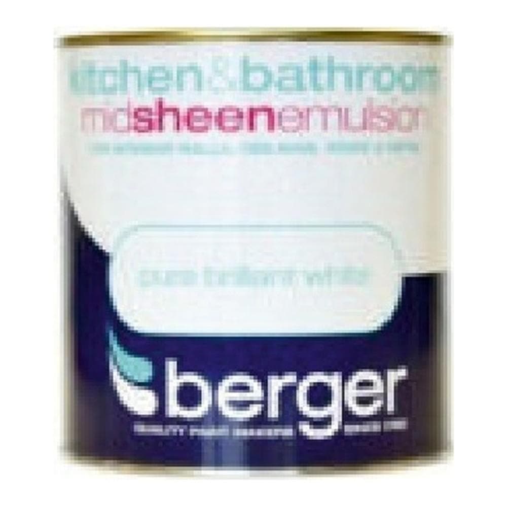 Berger MID sheen Kitchen & Bathroom Paint PBW 2.5Ltr
