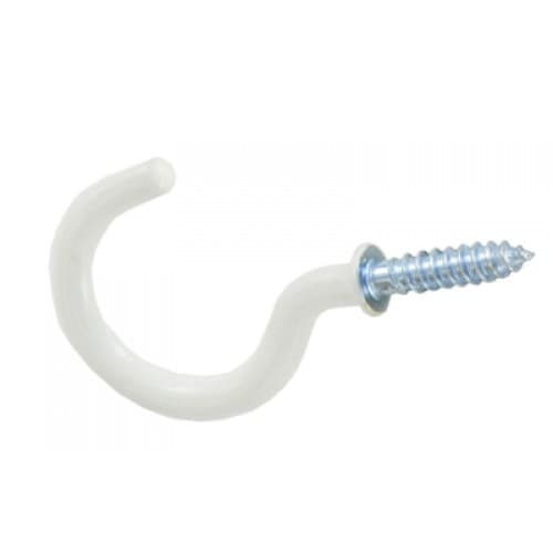 1 1/4 White PVC Cup Hooks