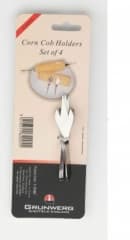 4 X CORN COB HOLDERS (CARDED)