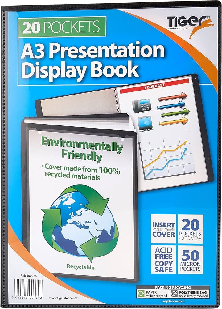 Tiger A3 Presentation Display Book 20 Pockets