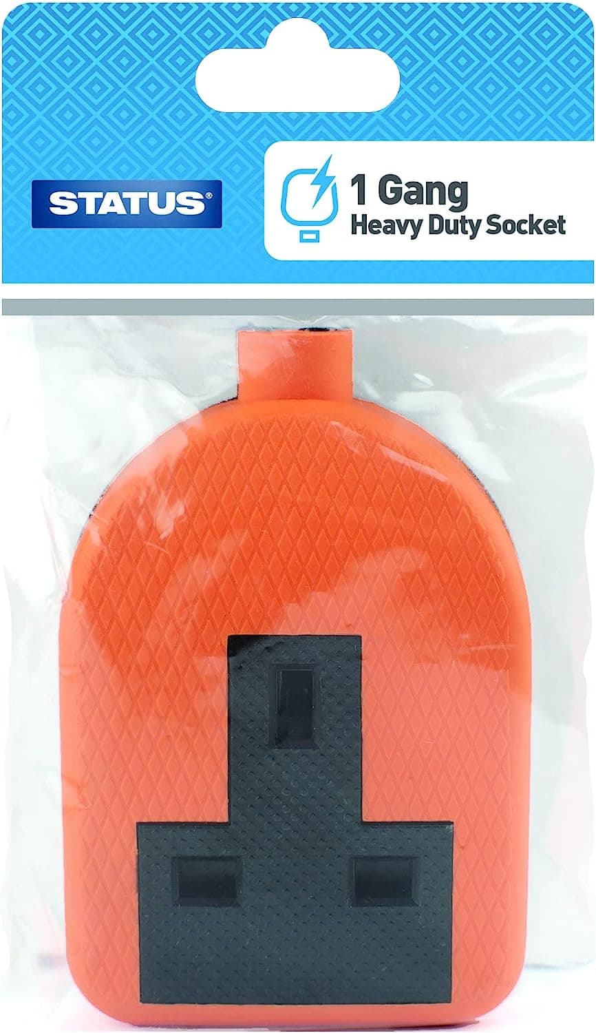 STATUS 1 Way Orange Re-Wireable Socket Block - 1 Pk