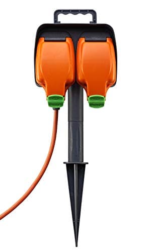 STATUS heavy Duty Ext Socket - 1 Way - 10 Mtr Orange Lead - Rubber Plug - 1 Pk -on H Frame