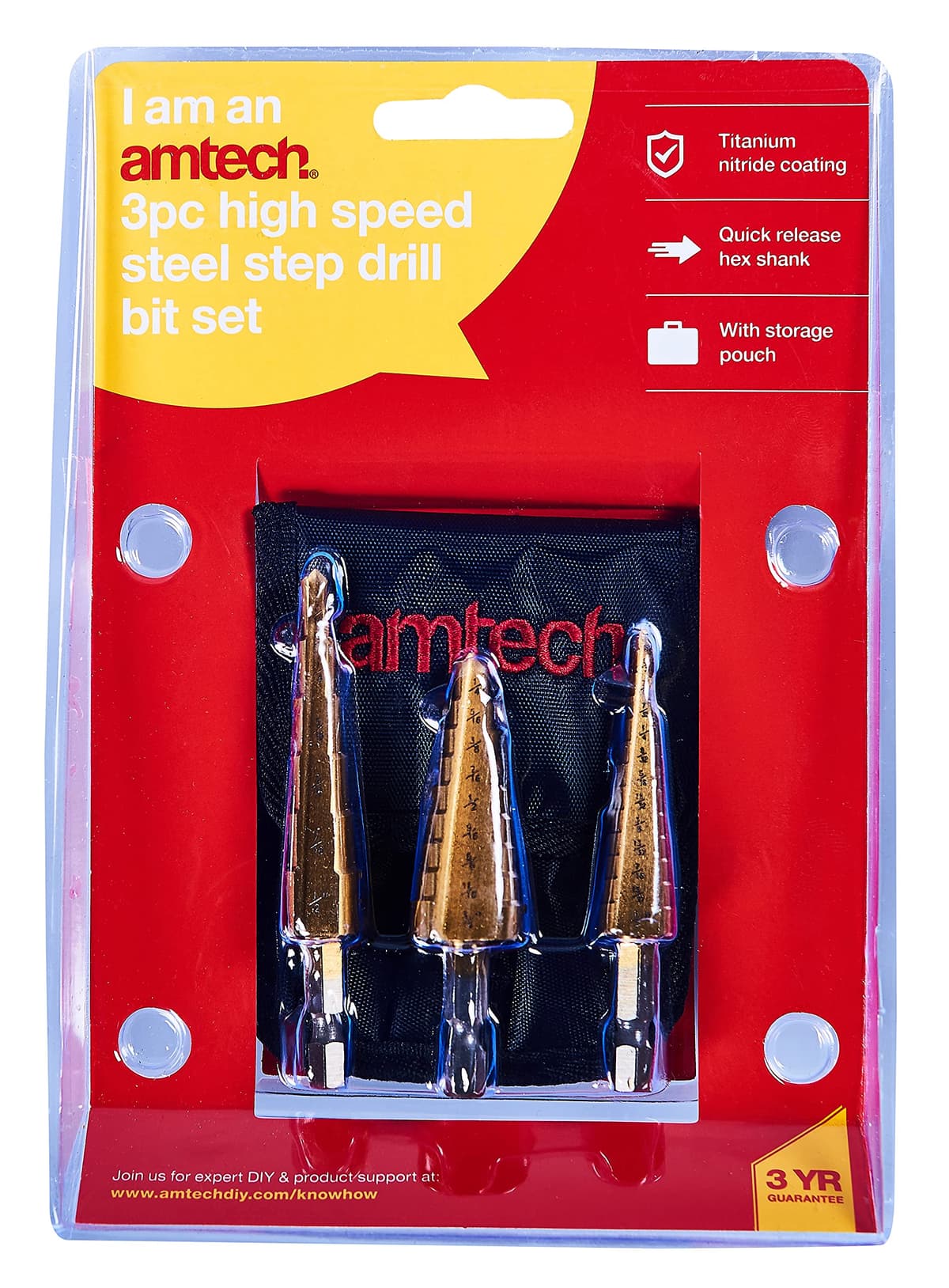 Am-tech**** Am-Tech 3pc High Speed Steel Step Drill Set F0785