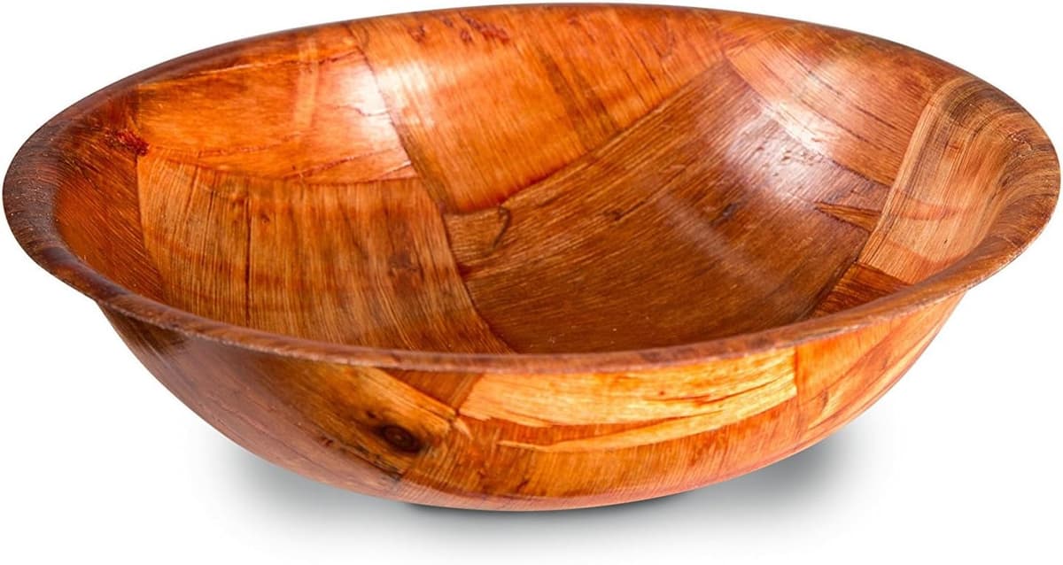 Apollo Woven Wood Bowl 25cm
