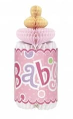 Unique Party Pink Dot Baby Shower Bottle Honeycomb 12"