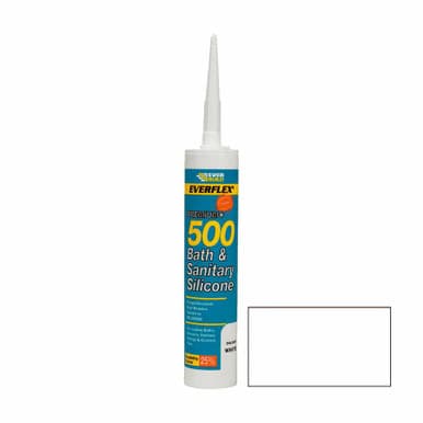 Everbuild 500 Bath Sanitary Silicone C3 White