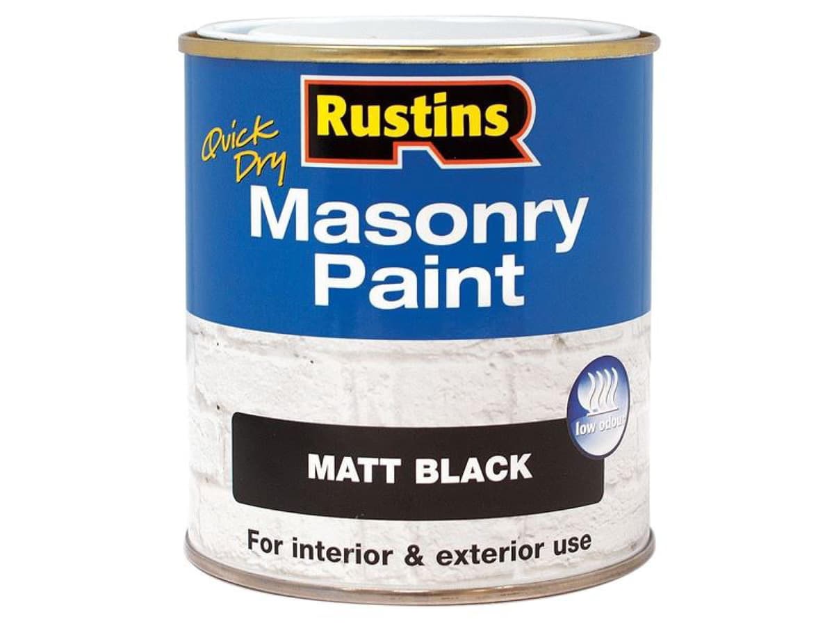 Rustins Masonry Paint Black 250ml