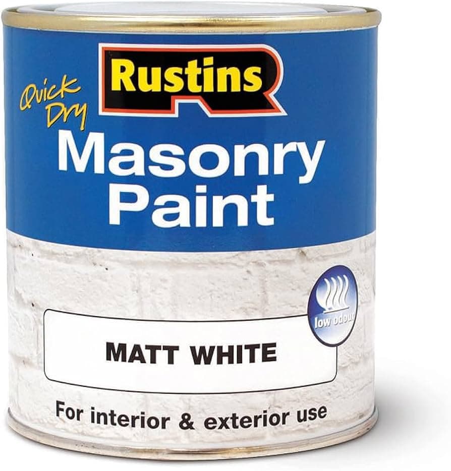 Rustins Masonry Paint White 500ml