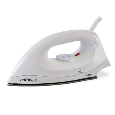 LLOYTRON Homelife Coral 1200W Dry Iron - Non-Stick Soleplate - White
