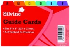 Silvine Guide Cards - Size 5"x3" (127x77mm) 24 Cards