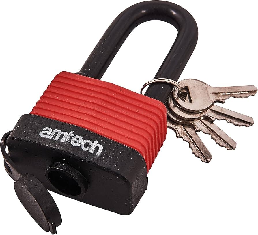 Am-Tech 50mm Long Shackle Weatherproof Padlock T0765