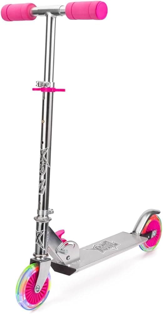 XOO Folding Scooter LED Wheels - Pink