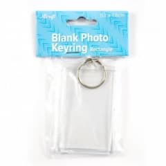 Blank Keyring Rectangle 5.1 x 7.6cm