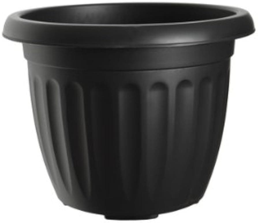Whitefurze 30cm Round Athens Planter Black