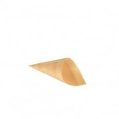 Papstar Declan Papstar 50 Fingerfood -cone Cup Wood "pure" 4.5cm X 8.5 Cm